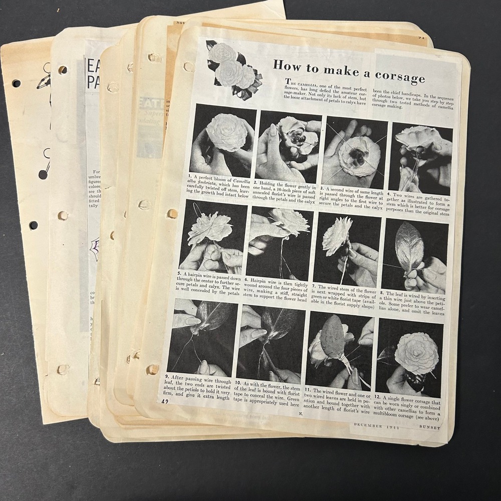Vintage 1940s 1950s Craft Hobby Ephemera Lot Party Favors DIY‎ Patterns Good